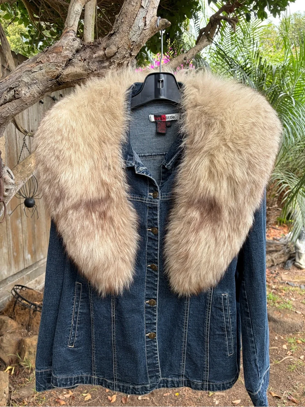 Fluffy Fox Fur Stole Wrap Collar Rocker Style Unisex